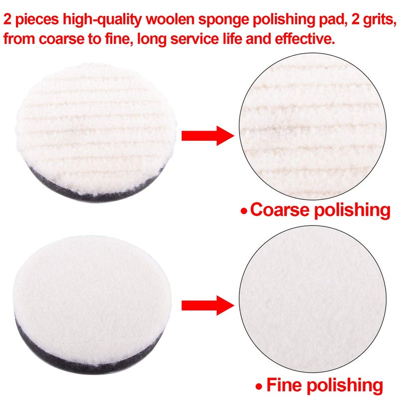 SIQUK 38 Pieces Car Polishing Pad Kit 3 Inch Buffing Pads Foam Polish Pads Polisher Attachment for Drill - Image 3